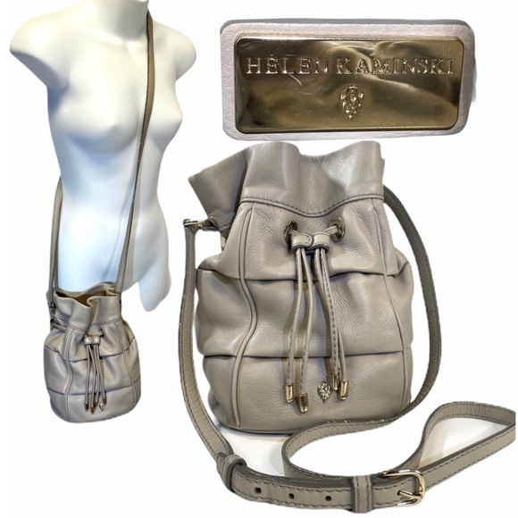 Helen Kaminski Handbags - HELEN KAMINSKI 100% LEATHER BUCKET CROSSBODY CREAM